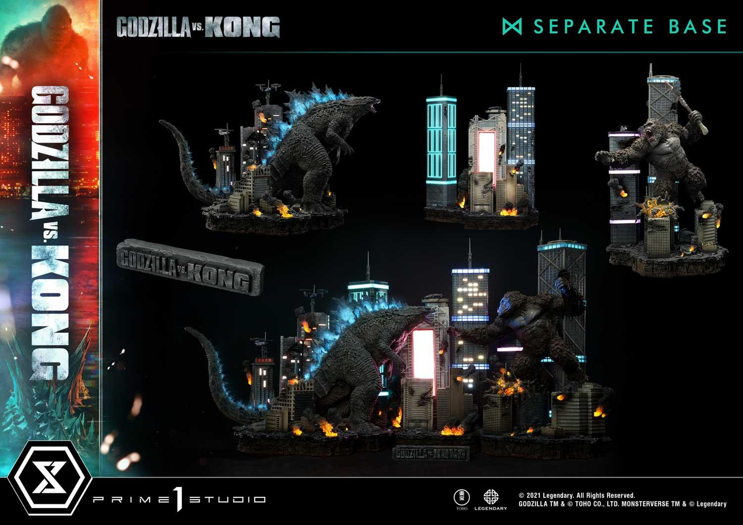 Godzilla vs Kong Finale Schlacht Statue von Prime1 Studio