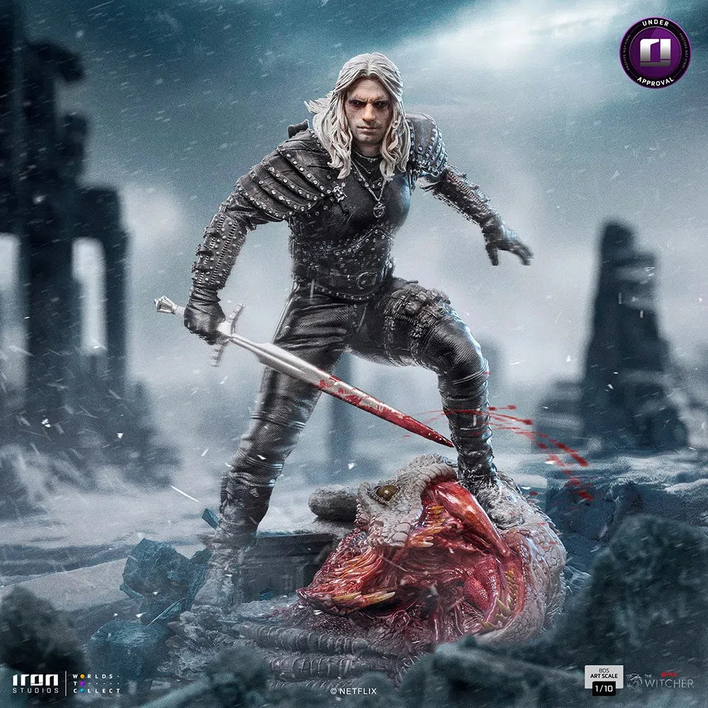Geralt von Riva Die Hexer Kunstskala 1/10 Statue von Iron Studios