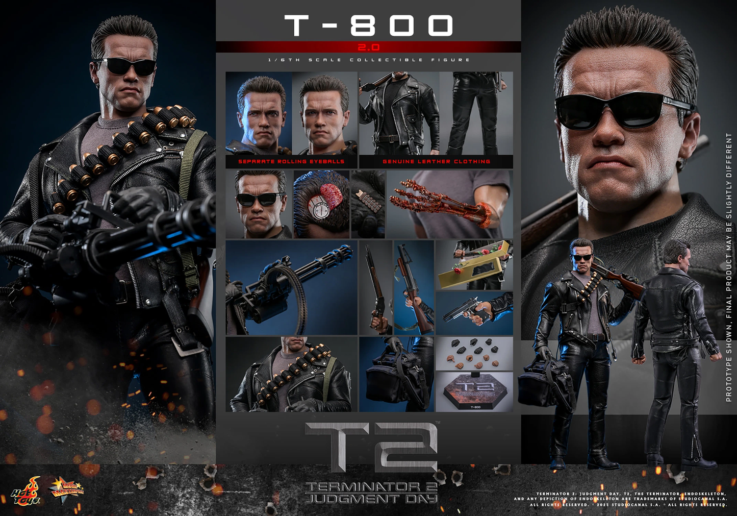 T-800 (2.0) Sixth Scale Figure von Hot Toys