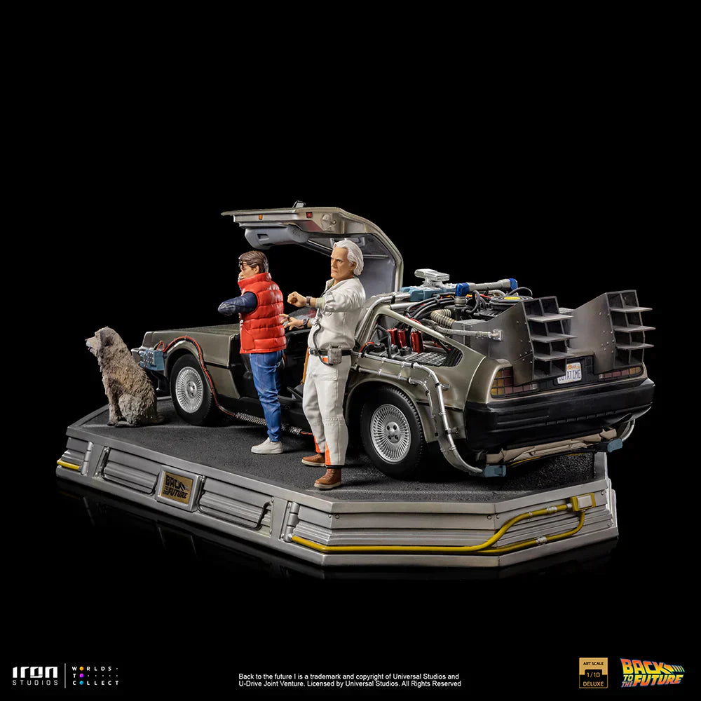 Zurück in die Zukunft DeLorean Set Deluxe Version Kunstmaßstab 1/10