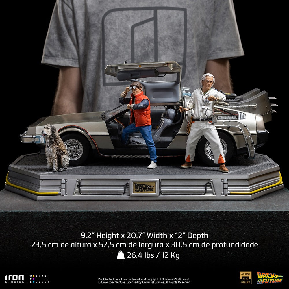 Zurück in die Zukunft DeLorean Set Deluxe Version Kunstmaßstab 1/10