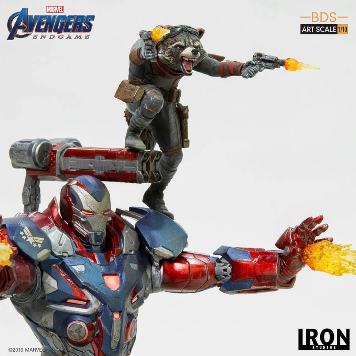 Avengers: Endgame Iron Patriot und Rocket 1/10 Art Scale Statue