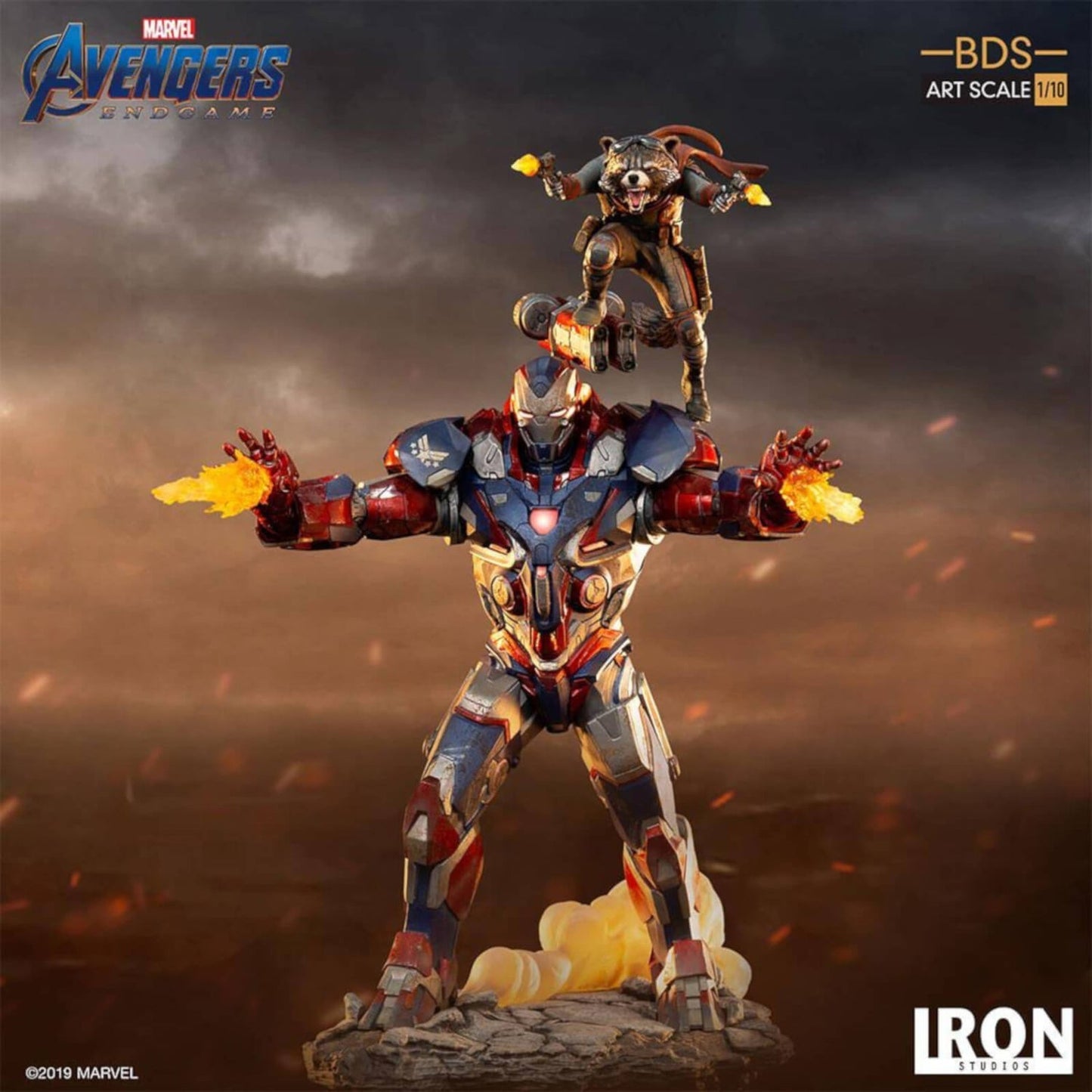 Avengers: Endgame Iron Patriot und Rocket 1/10 Art Scale Statue