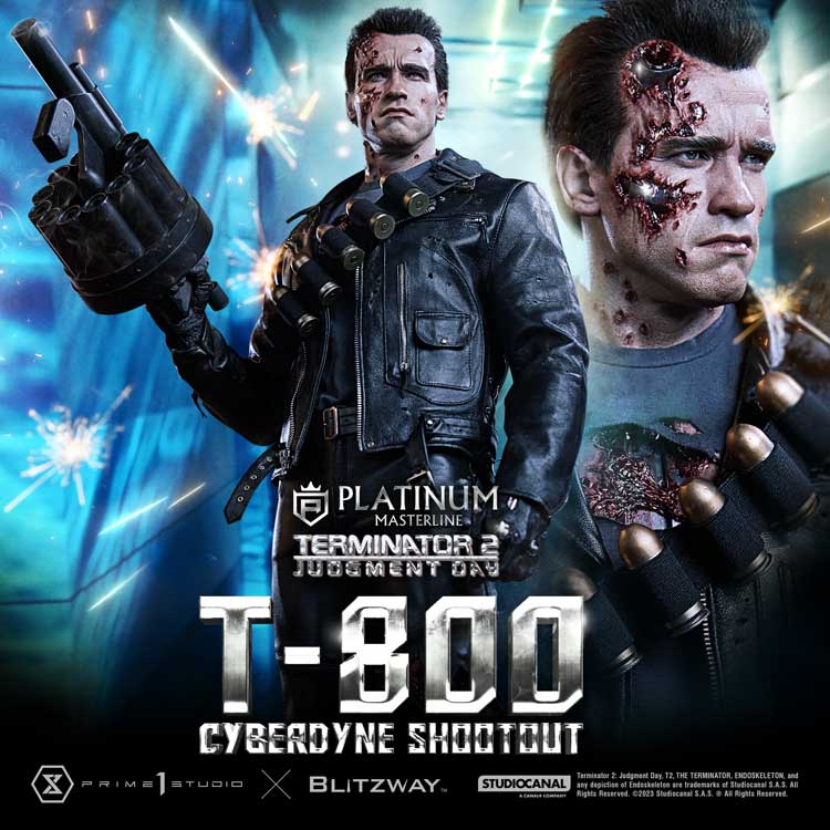 Terminator 2: Tag der Abrechnung T-800 Cyberdyne Schießerei von Prime 1 Studio