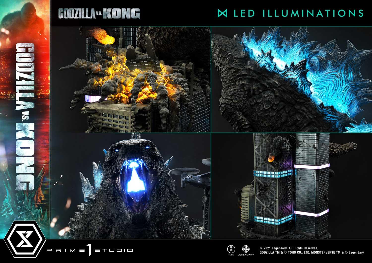 Godzilla vs Kong Finale Schlacht Statue von Prime1 Studio