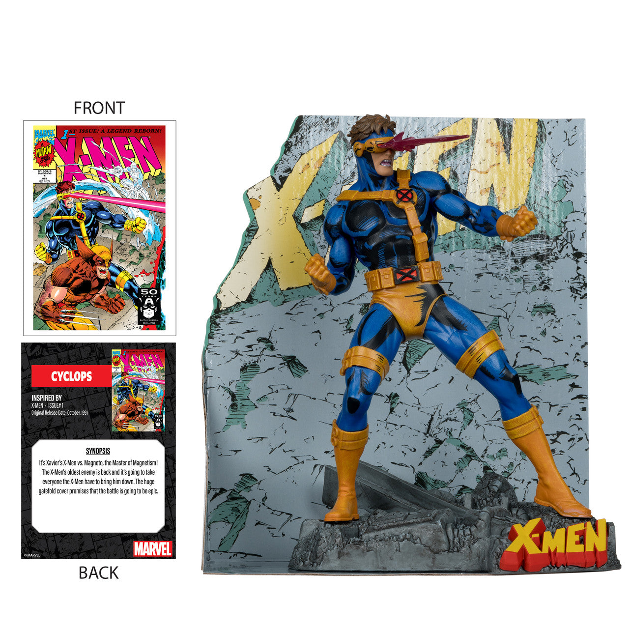 Cyclops (X-Men #1) Sammlerstück mit Szene von McFarlane