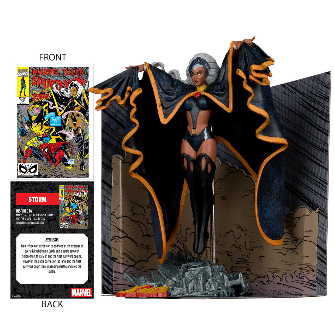 Storm (Marvel Tales Ft. Spider-Man und die X-Men) Sammlungsfigur mit Szene von McFarlane