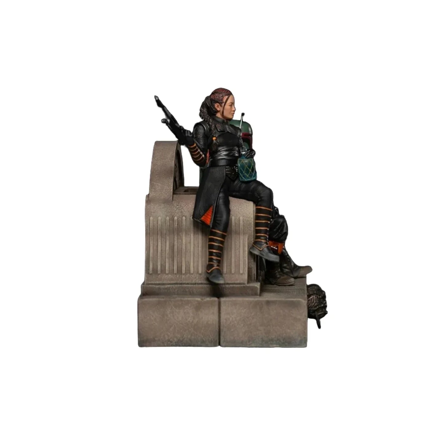 Der Mandalorianer - Boba Fett und Fennec Shand auf dem Thron Deluxe Art Scale 1/10 Statue