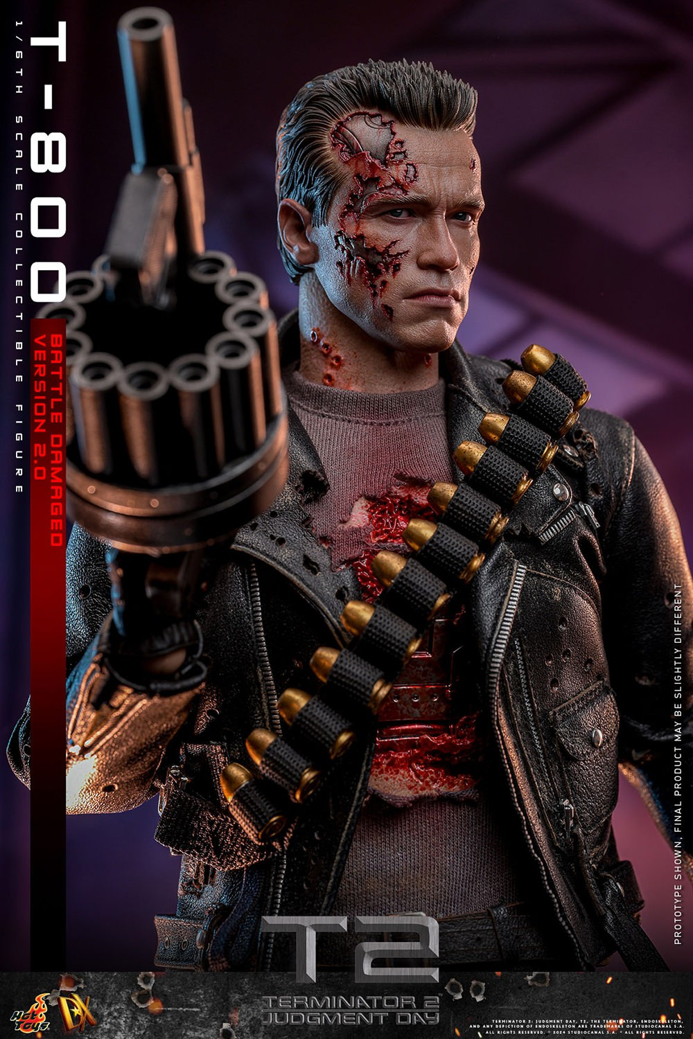 T-800 (KAMPFSCHÄDIGTE VERSION 2.0) Sechster Maßstab Figur von Hot Toys