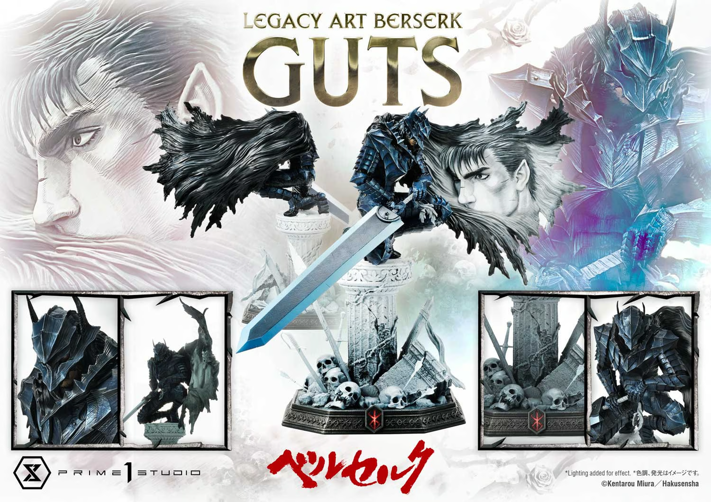 Berserk Legacy Art "Kentaro Miura" Guts 1/6 Maßstab Statue von Prime 1 Studio