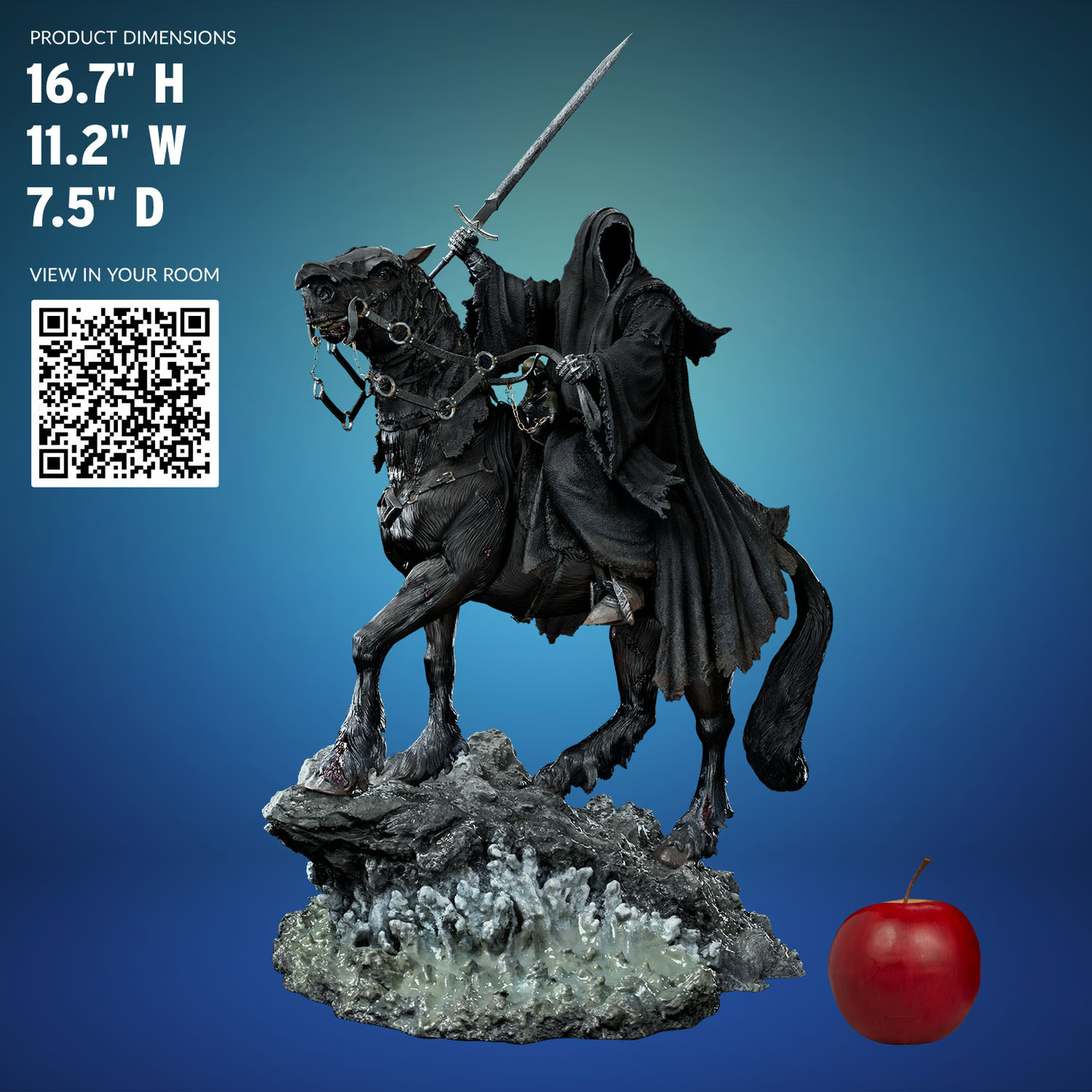 Nazgûl auf Pferd Deluxe Die Herr der Ringe Kunst-Skala Statue