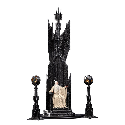 Der Herr der Ringe Saruman der Weiße auf Thron 1:6 Maßstab Statue