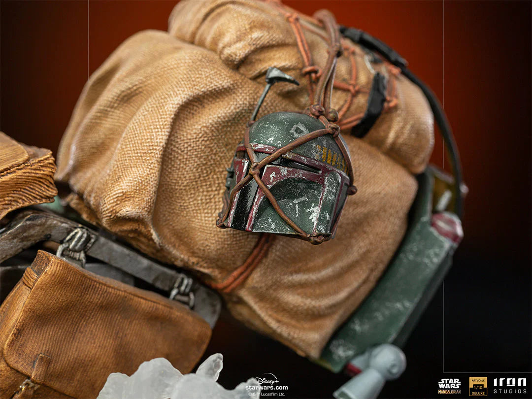 Die Mandalorianer auf Speederbike Deluxe Kunstskala 1/10 Statue von Iron Studios
