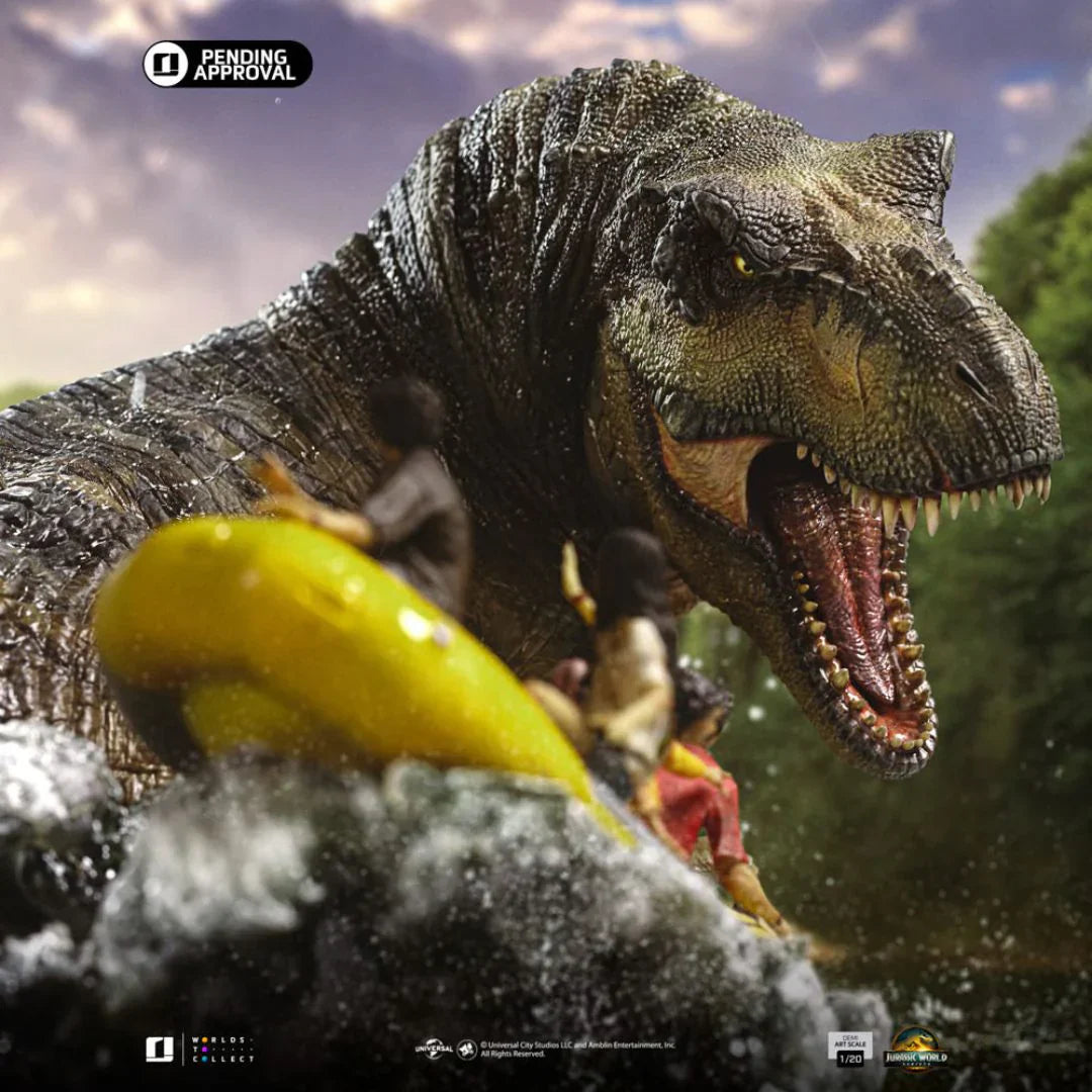 T-Rex River Attack Demi Art Scale Statue von Iron Studios