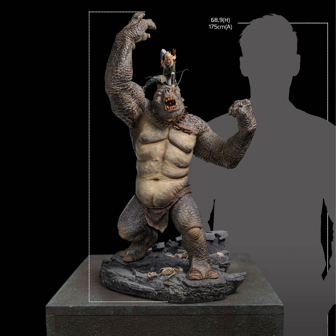 Legolas gegen Höhlentroll Deluxe - Der Herr der Ringe - Art Scale 1/10 von Iron Studios