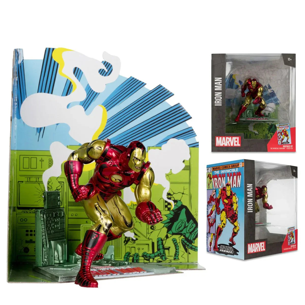 Der Unbesiegbare Iron Man #126 1:10 Maßstab Posed Figur mit Szene