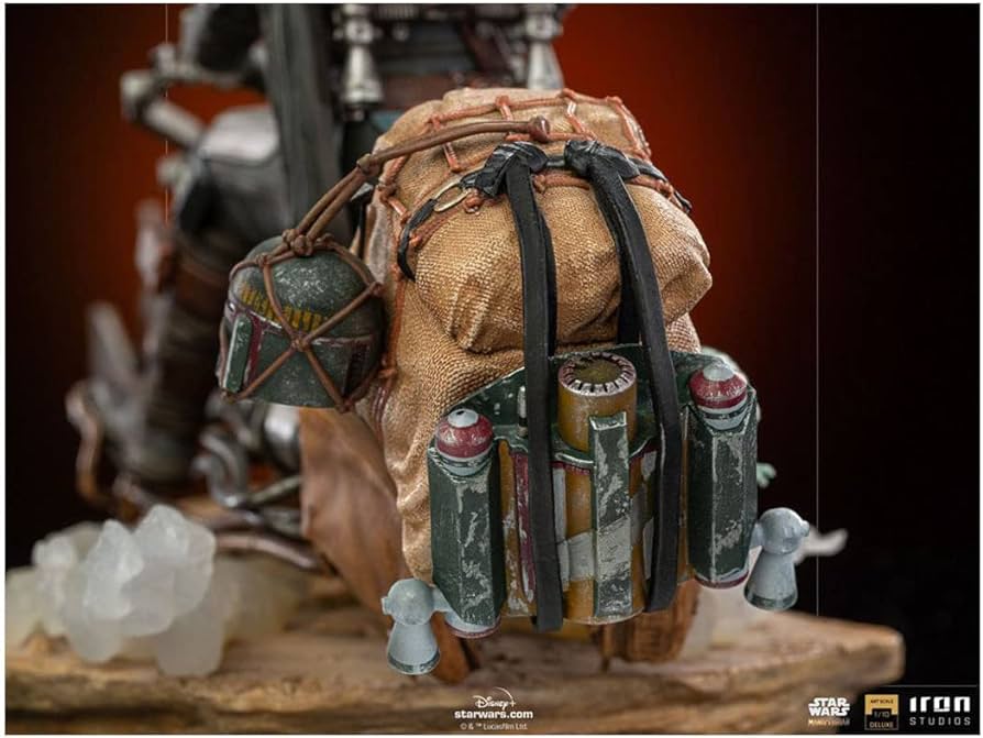 Die Mandalorianer auf Speederbike Deluxe Kunstskala 1/10 Statue von Iron Studios