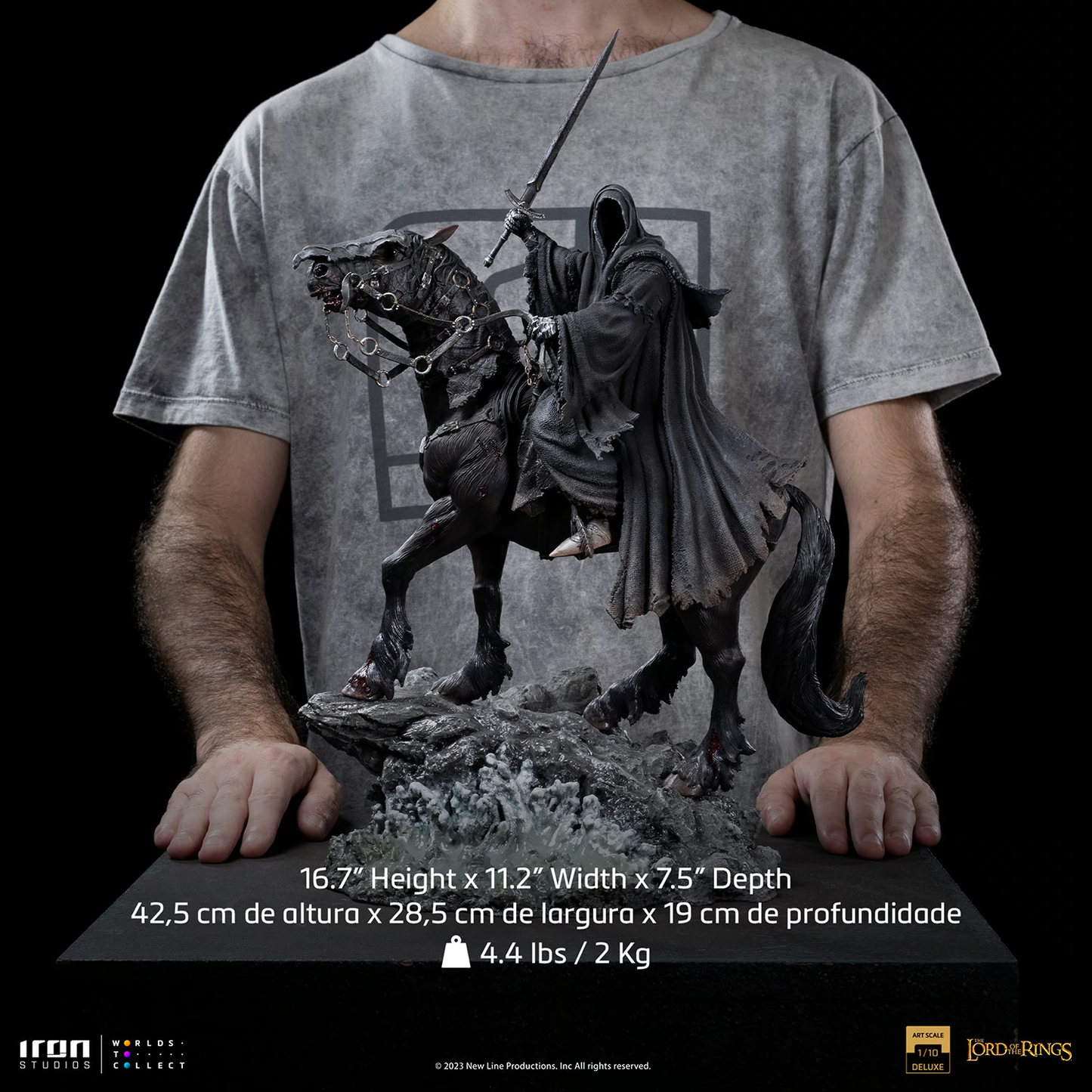 Nazgûl auf Pferd Deluxe Die Herr der Ringe Kunst-Skala Statue