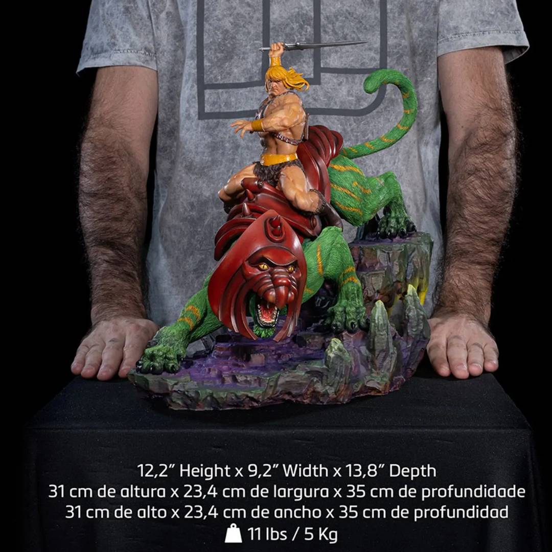 HE-MAN & BATTLE CAT Deluxe 1:10 Maßstab Statue von Iron Studios