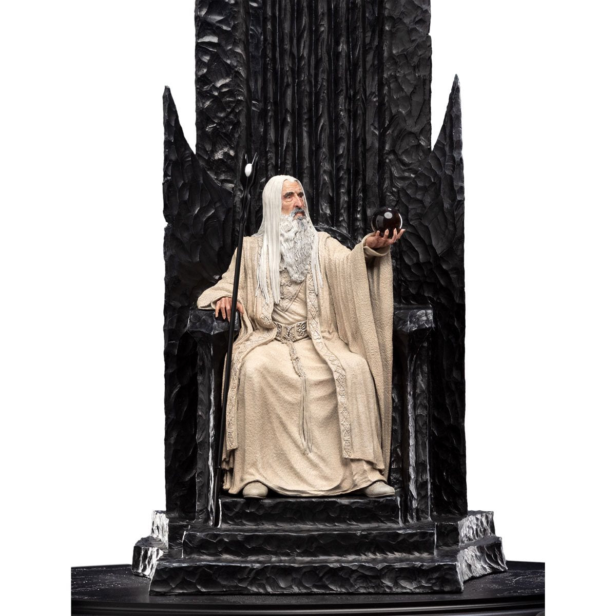 Der Herr der Ringe Saruman der Weiße auf Thron 1:6 Maßstab Statue