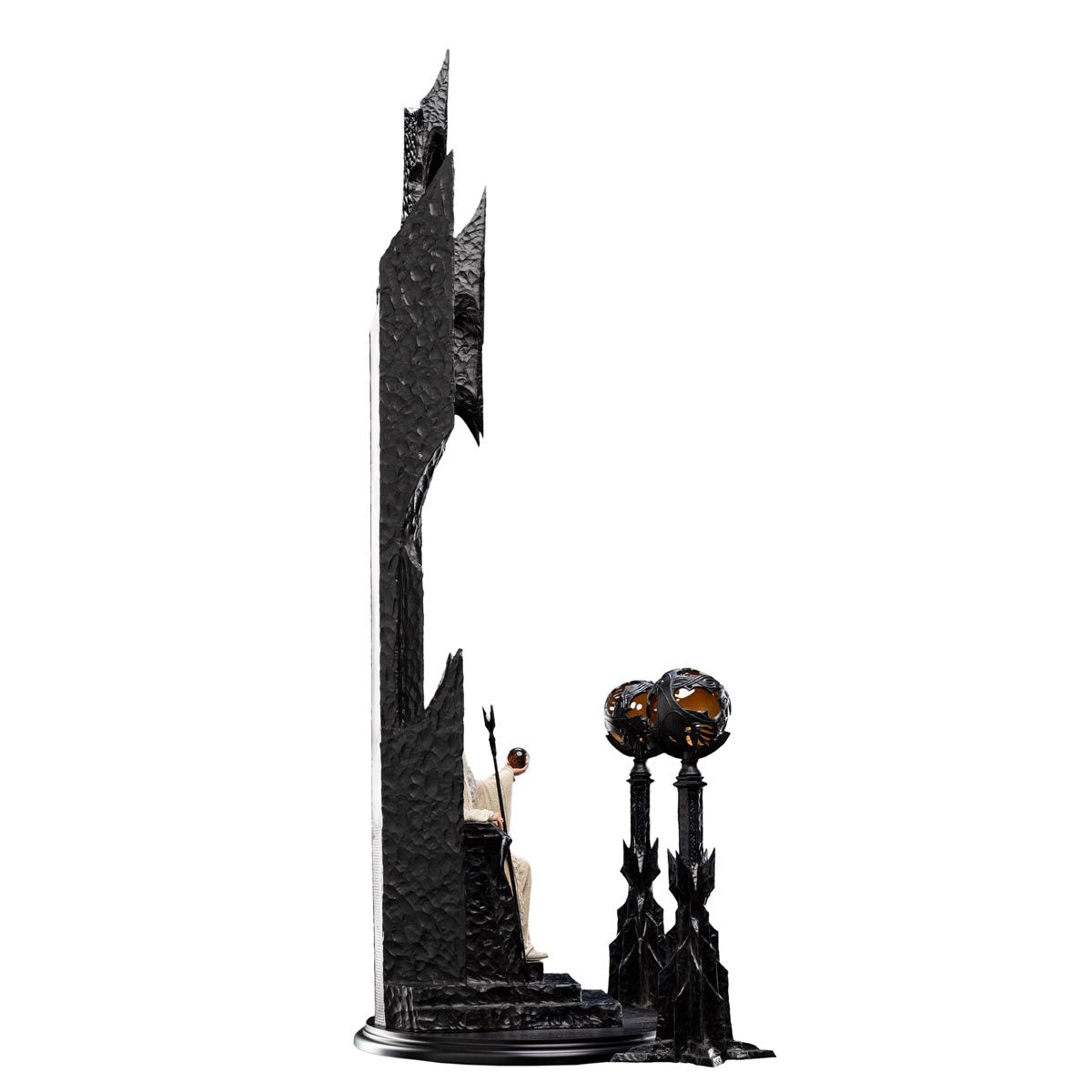 Der Herr der Ringe Saruman der Weiße auf Thron 1:6 Maßstab Statue