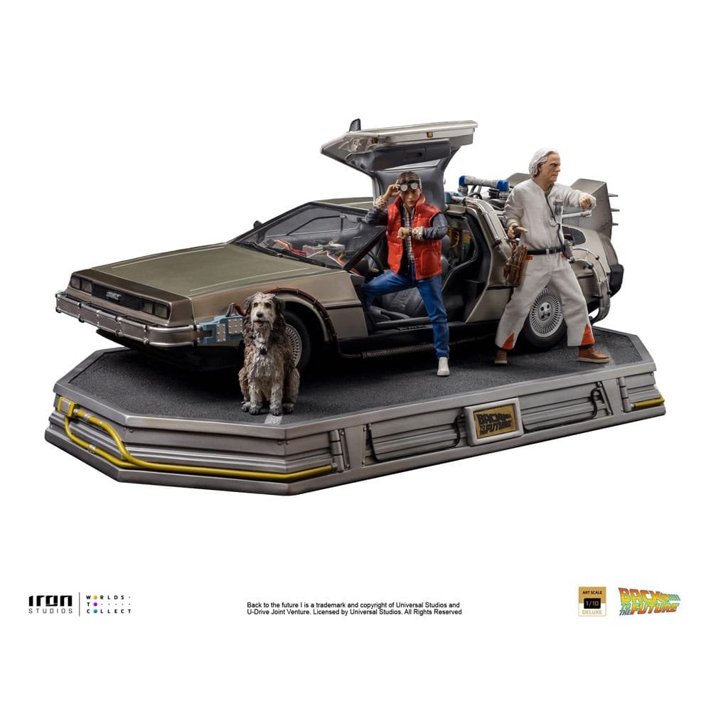 Zurück in die Zukunft DeLorean Set Deluxe Version Kunstmaßstab 1/10