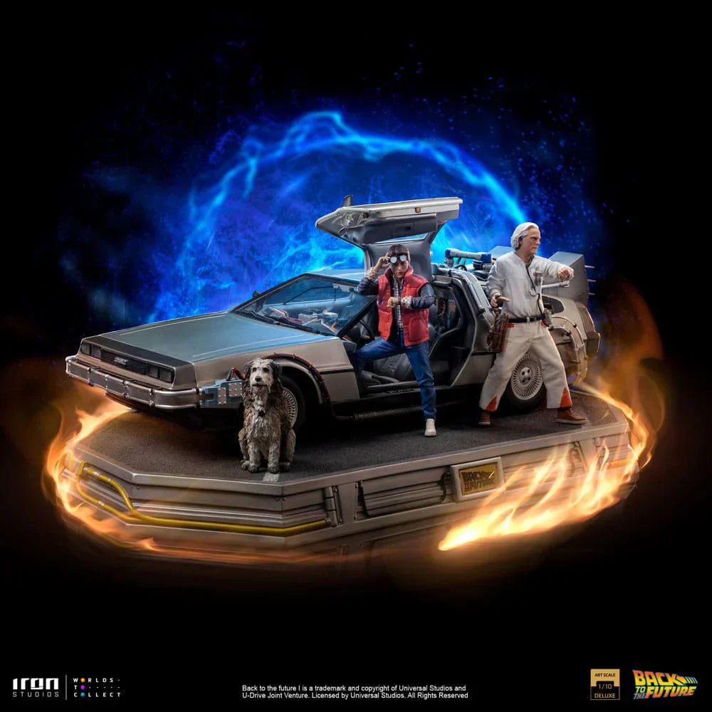 Zurück in die Zukunft DeLorean Set Deluxe Version Kunstmaßstab 1/10
