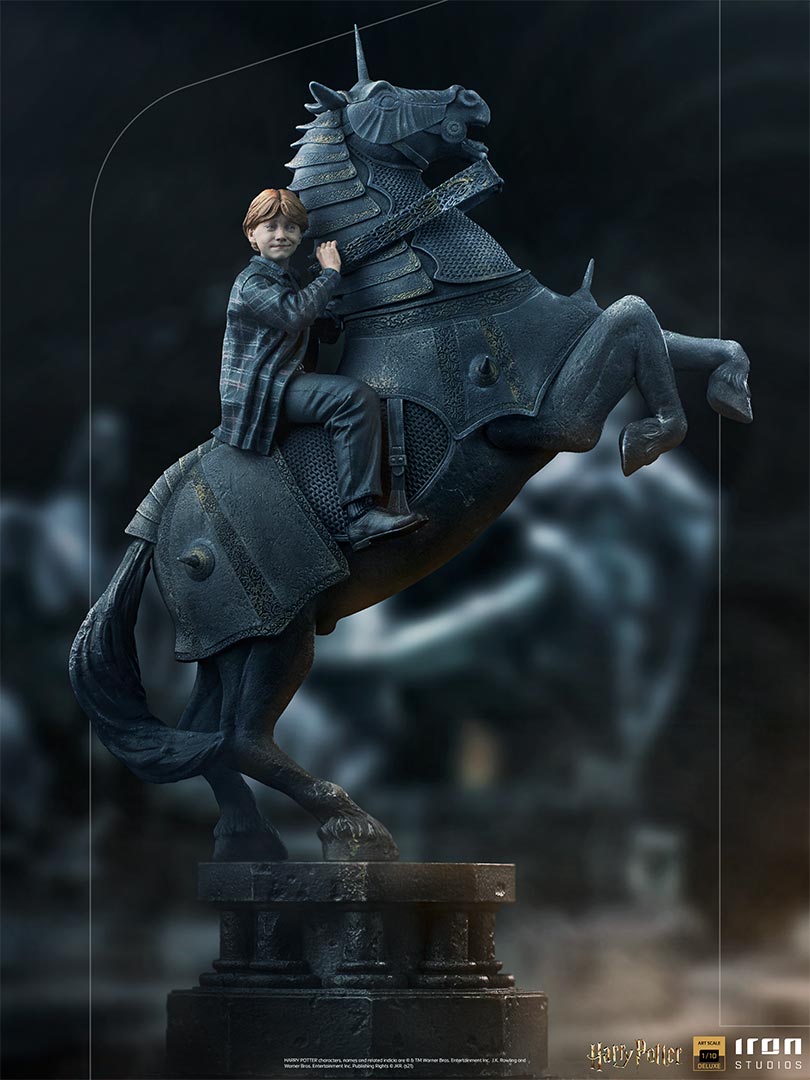 Ron Weasley beim Zauber-Schach Deluxe Harry Potter Art Scale 1/10 Statue von Iron Studios