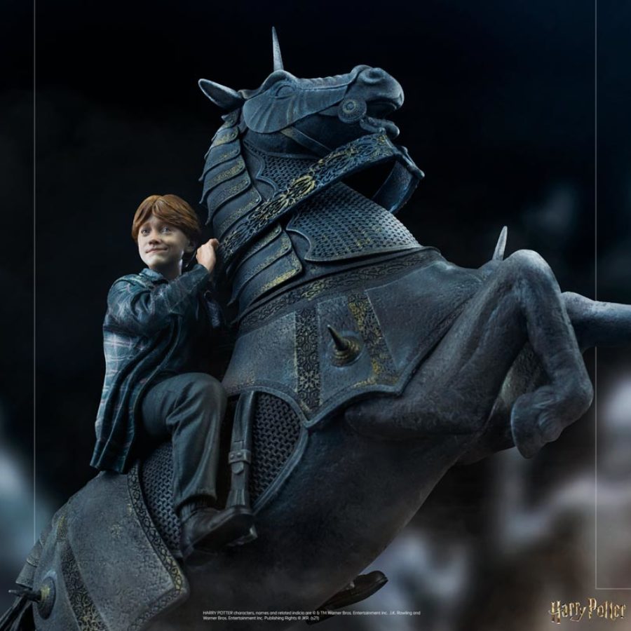 Ron Weasley beim Zauber-Schach Deluxe Harry Potter Art Scale 1/10 Statue von Iron Studios