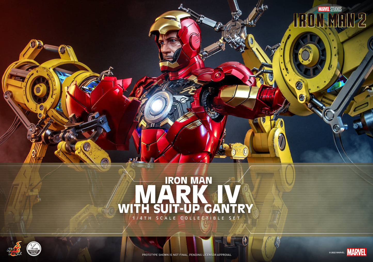 Iron Man Mark IV Mit Suit-Up Gantry Viertel Maßstab Sammlerset