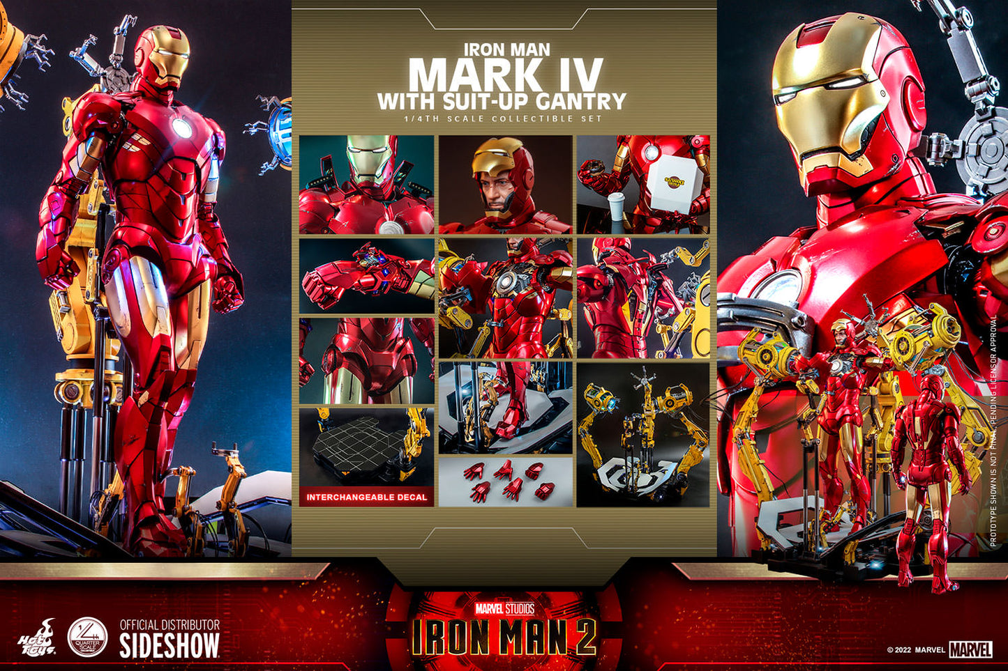 Iron Man Mark IV Mit Suit-Up Gantry Viertel Maßstab Sammlerset
