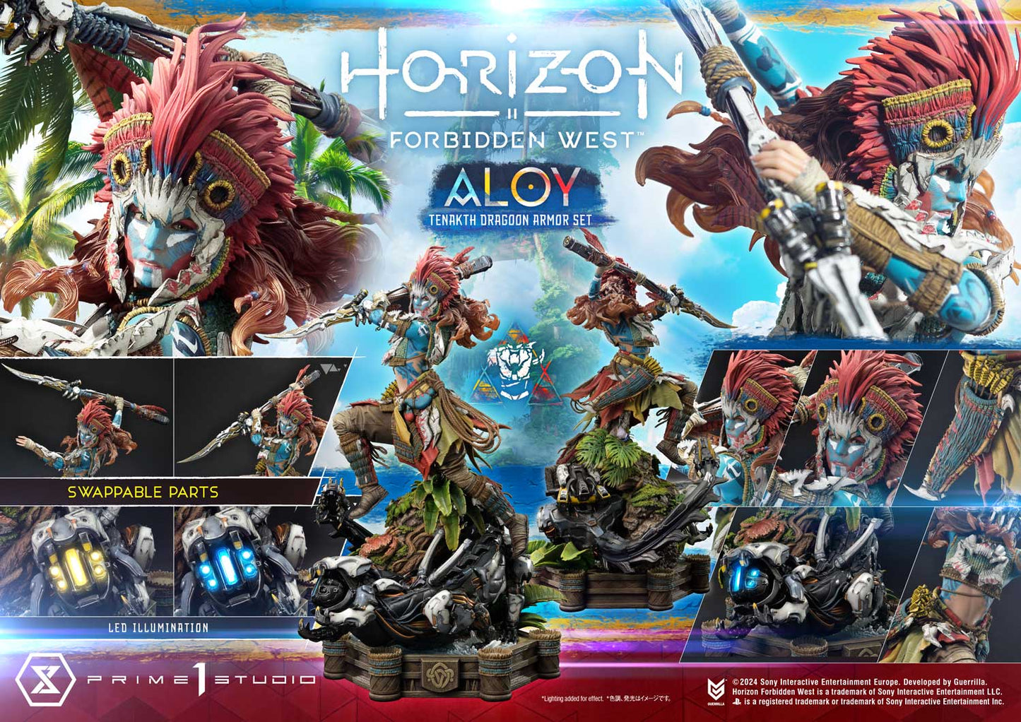Horizon Zero Dawn Aloy Tenakth Dragoon-Rüstung Bonusversion von Prime 1 Studio