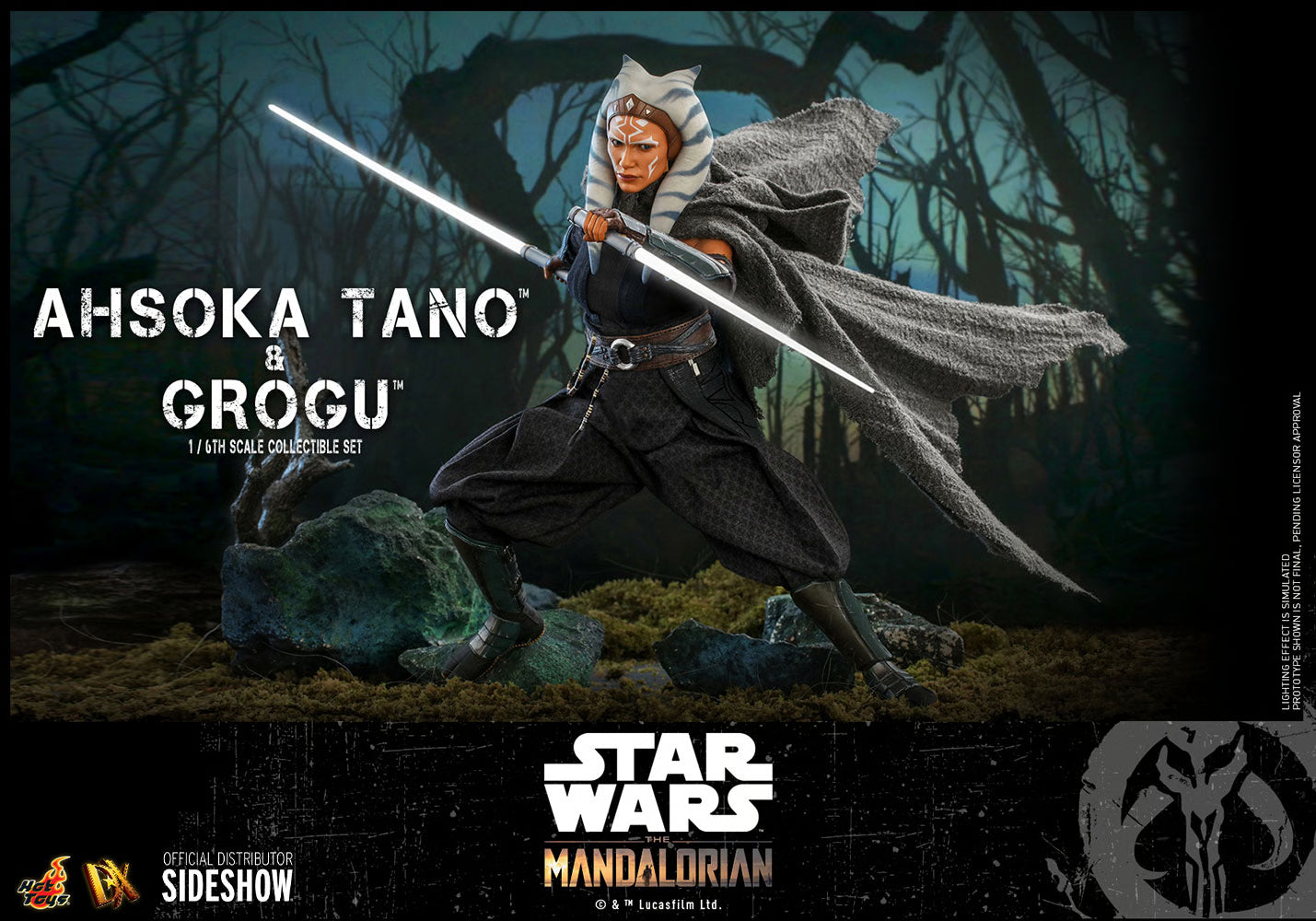 Star Wars: The Mandalorian Ahsoka Tano und Grogu Set von Hot Toys