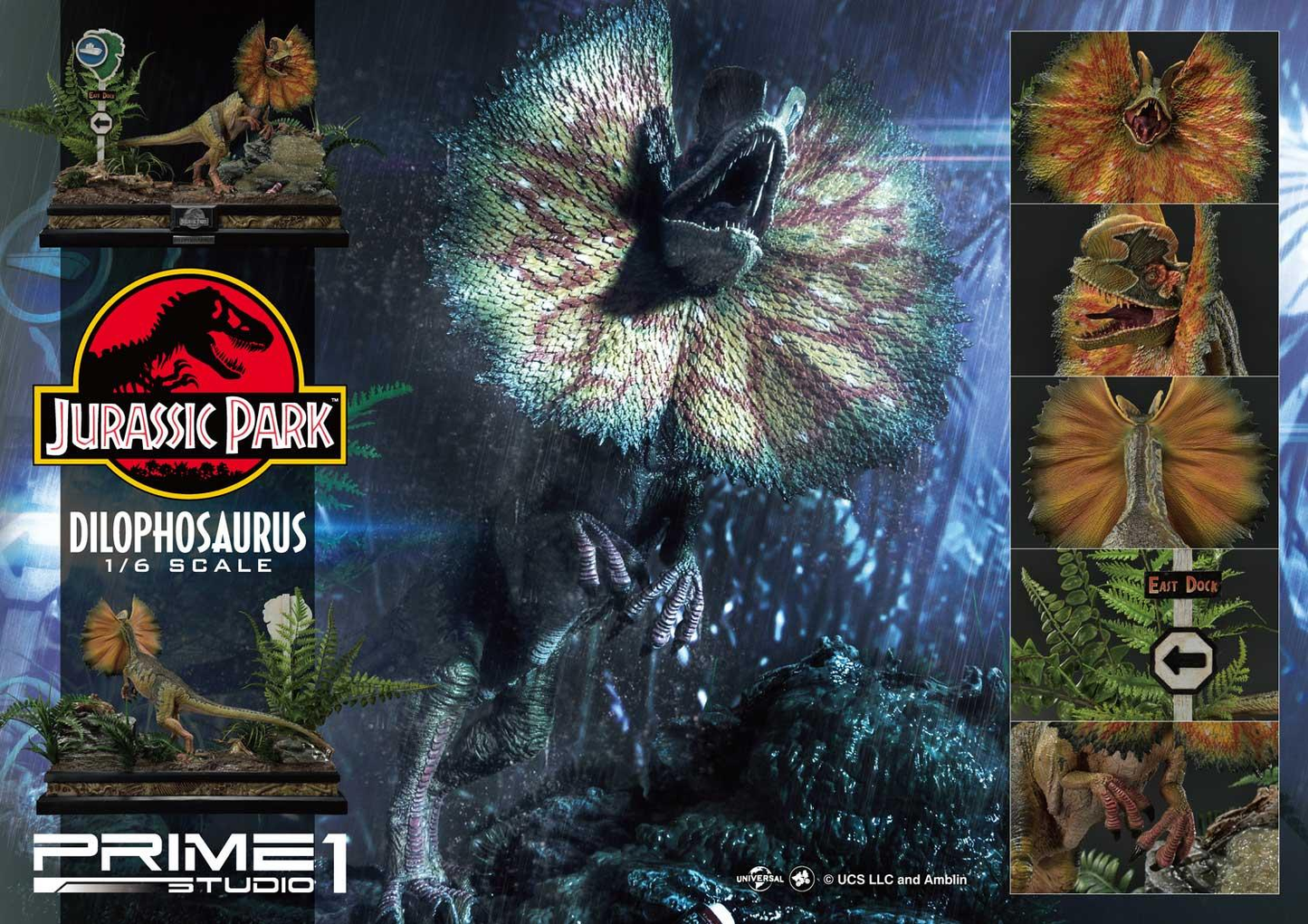 Jurassic Park Dilophosaurus Bonus-Version von Prime 1 Studio