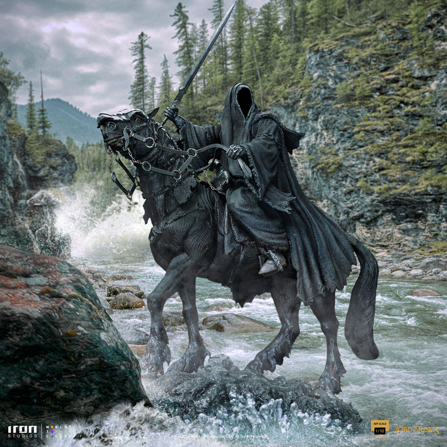 Nazgûl auf Pferd Deluxe Die Herr der Ringe Kunst-Skala Statue