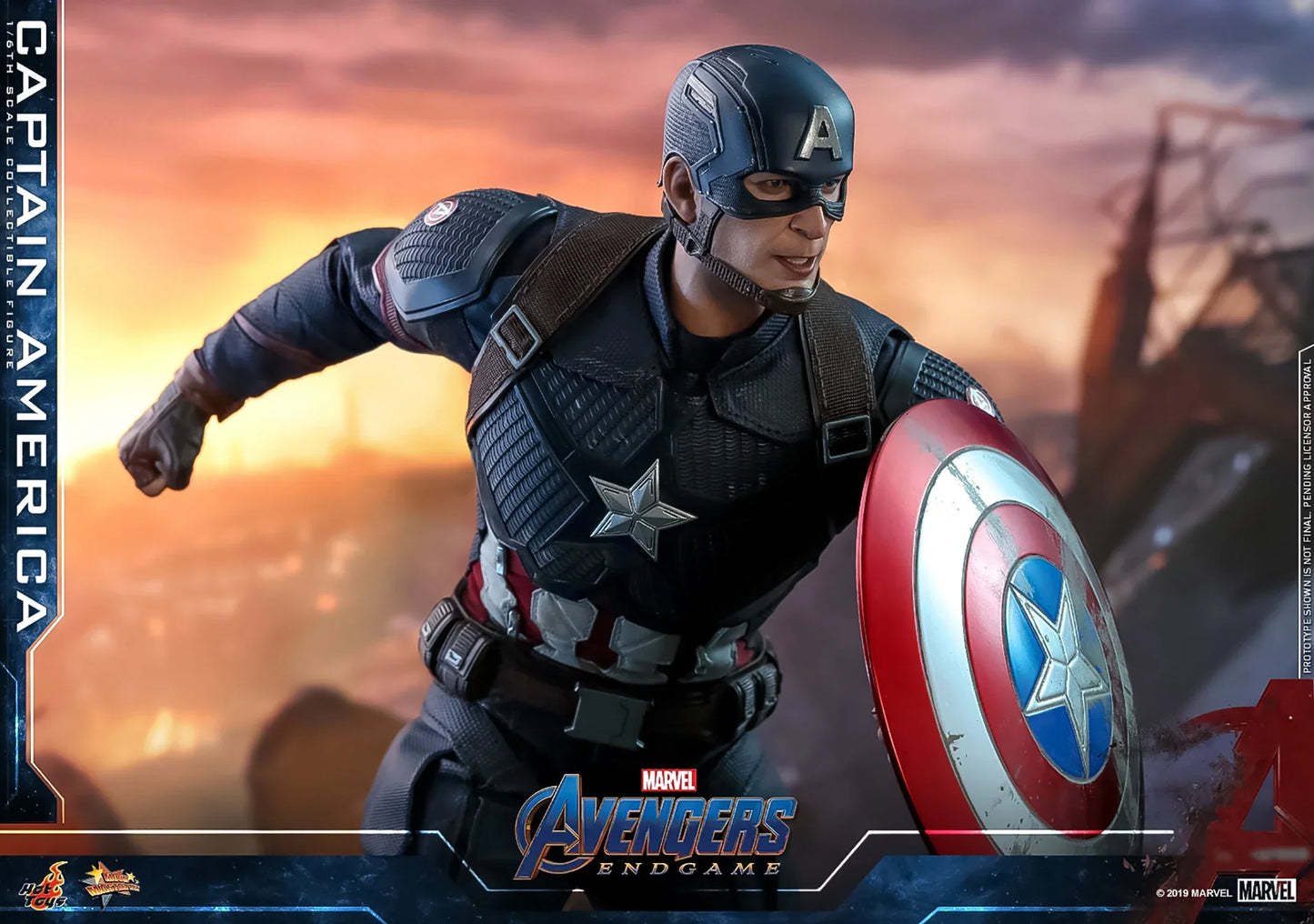 CAPTAIN AMERICA Sechster Maßstab Figur von Hot Toys