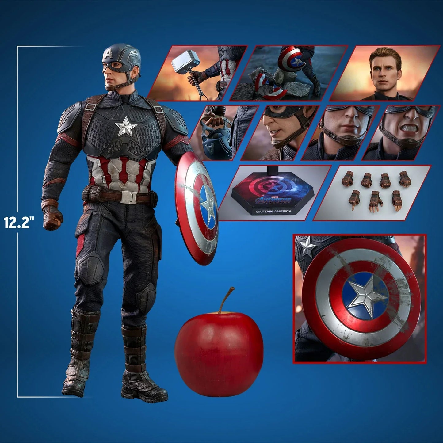 CAPTAIN AMERICA Sechster Maßstab Figur von Hot Toys