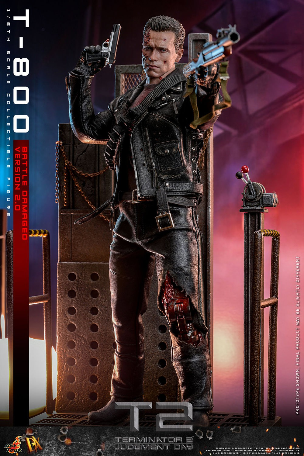 T-800 (KAMPFSCHÄDIGTE VERSION 2.0) Sechster Maßstab Figur von Hot Toys