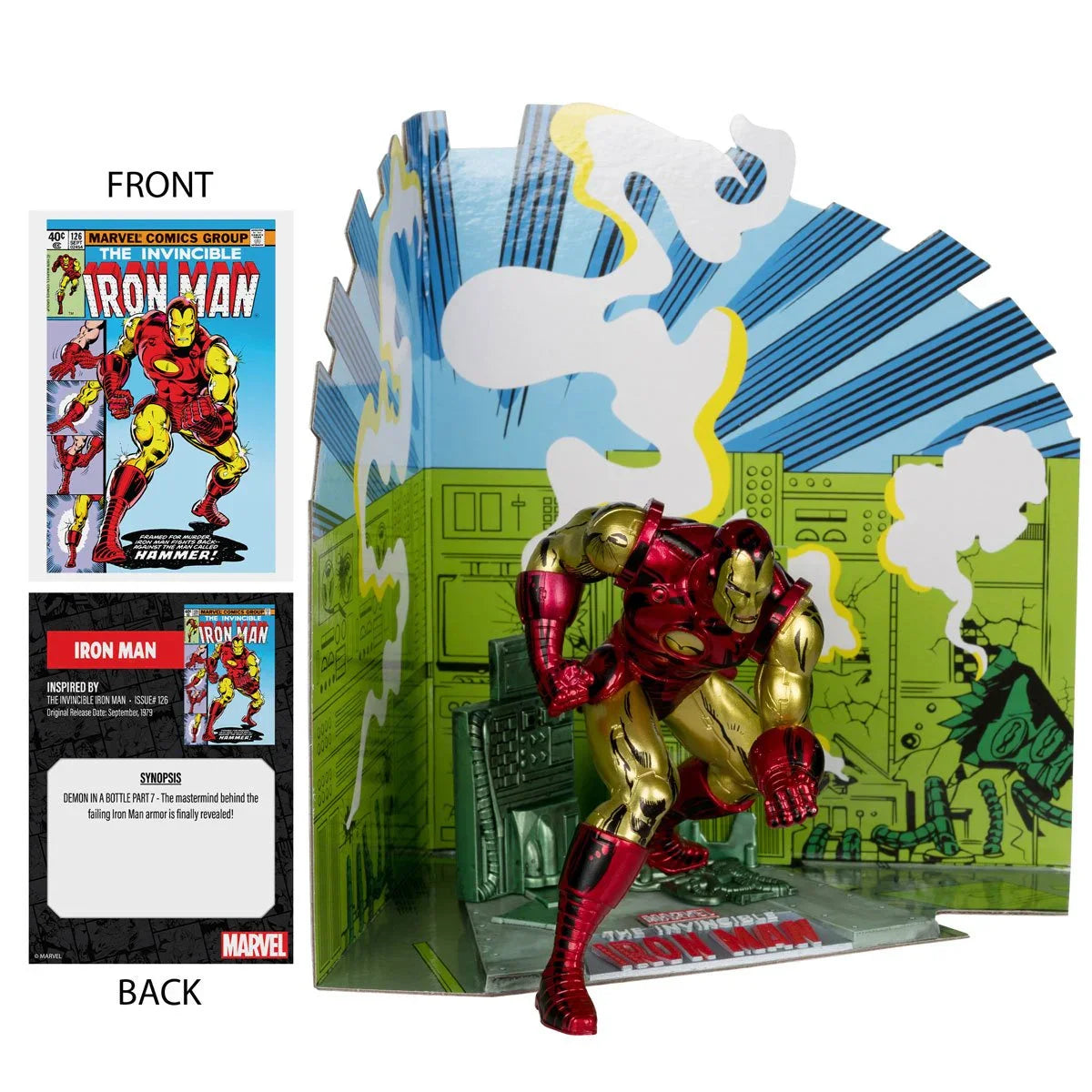 Der Unbesiegbare Iron Man #126 1:10 Maßstab Posed Figur mit Szene