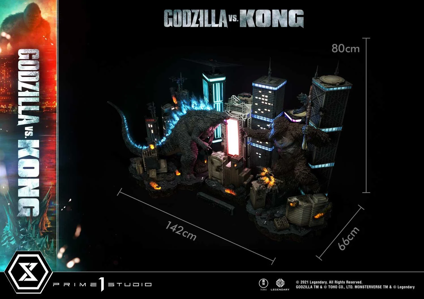 Godzilla vs Kong Finale Schlacht Statue von Prime1 Studio