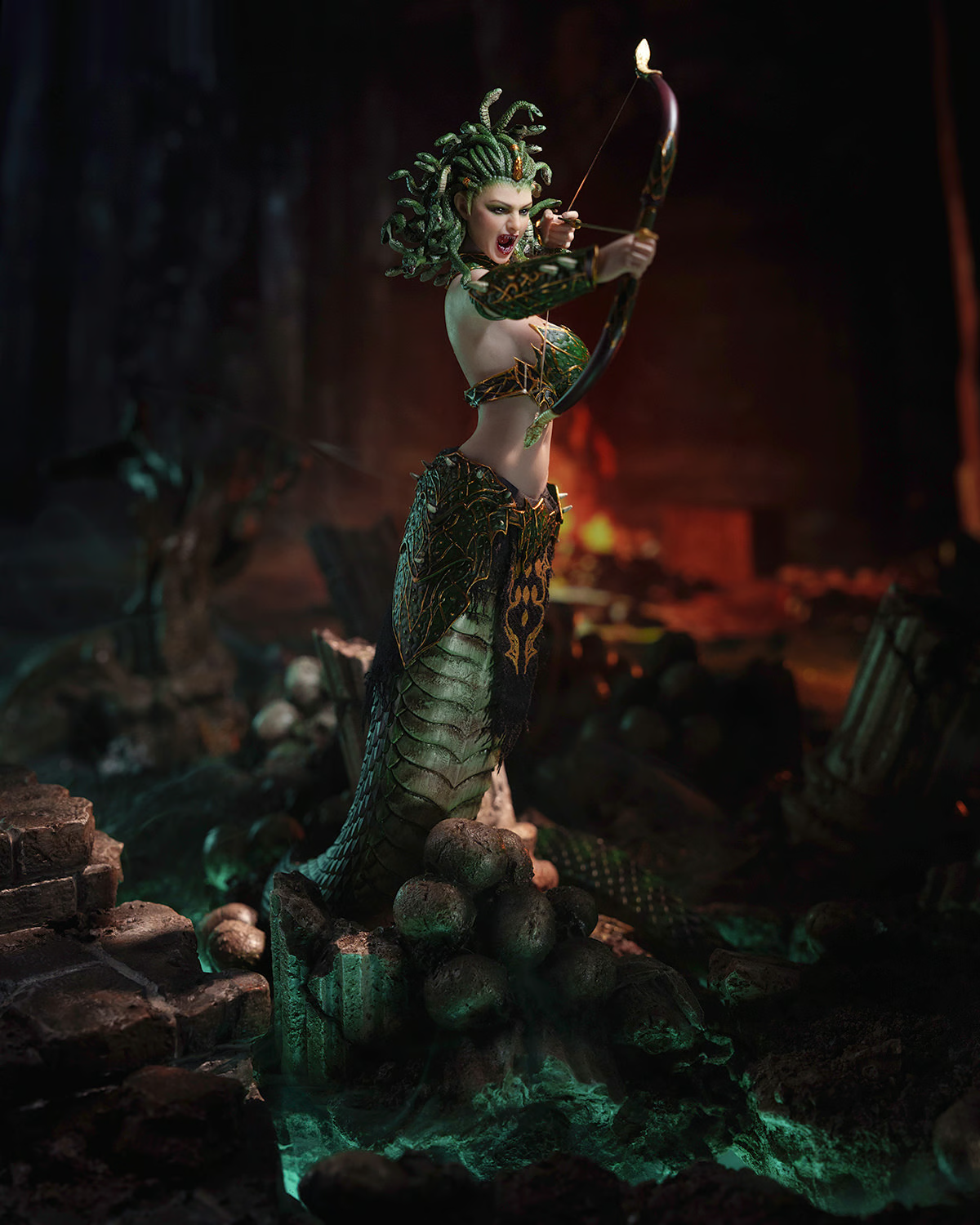 Medusa mit Schwanz (Grün) Actionfigur von TBLeague