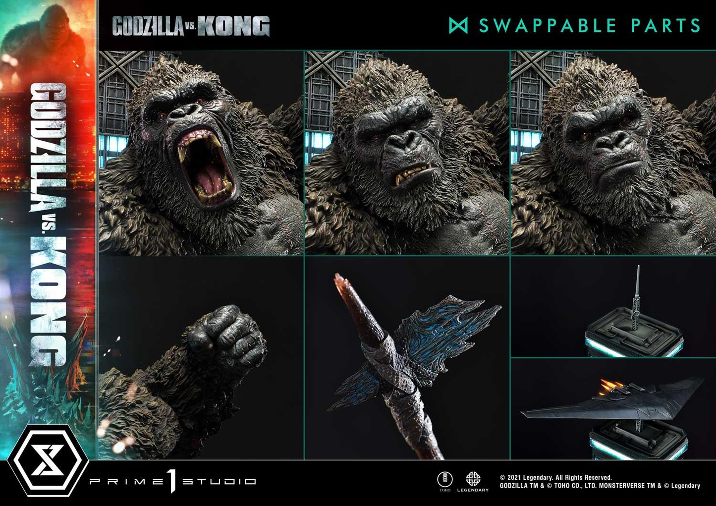 Godzilla vs Kong Finale Schlacht Statue von Prime1 Studio