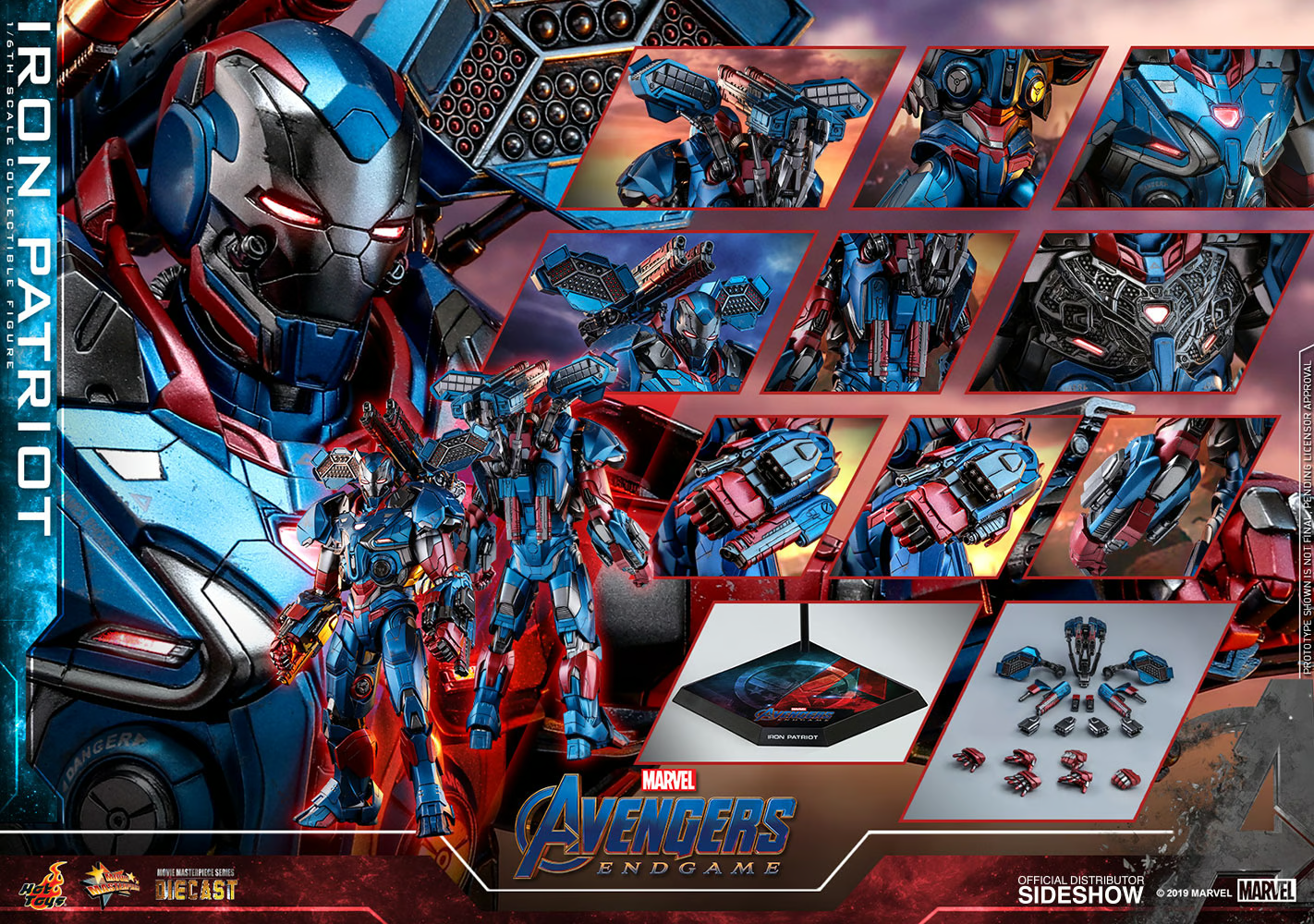 Iron Patriot Sixth Scale Figur von Hot Toys
