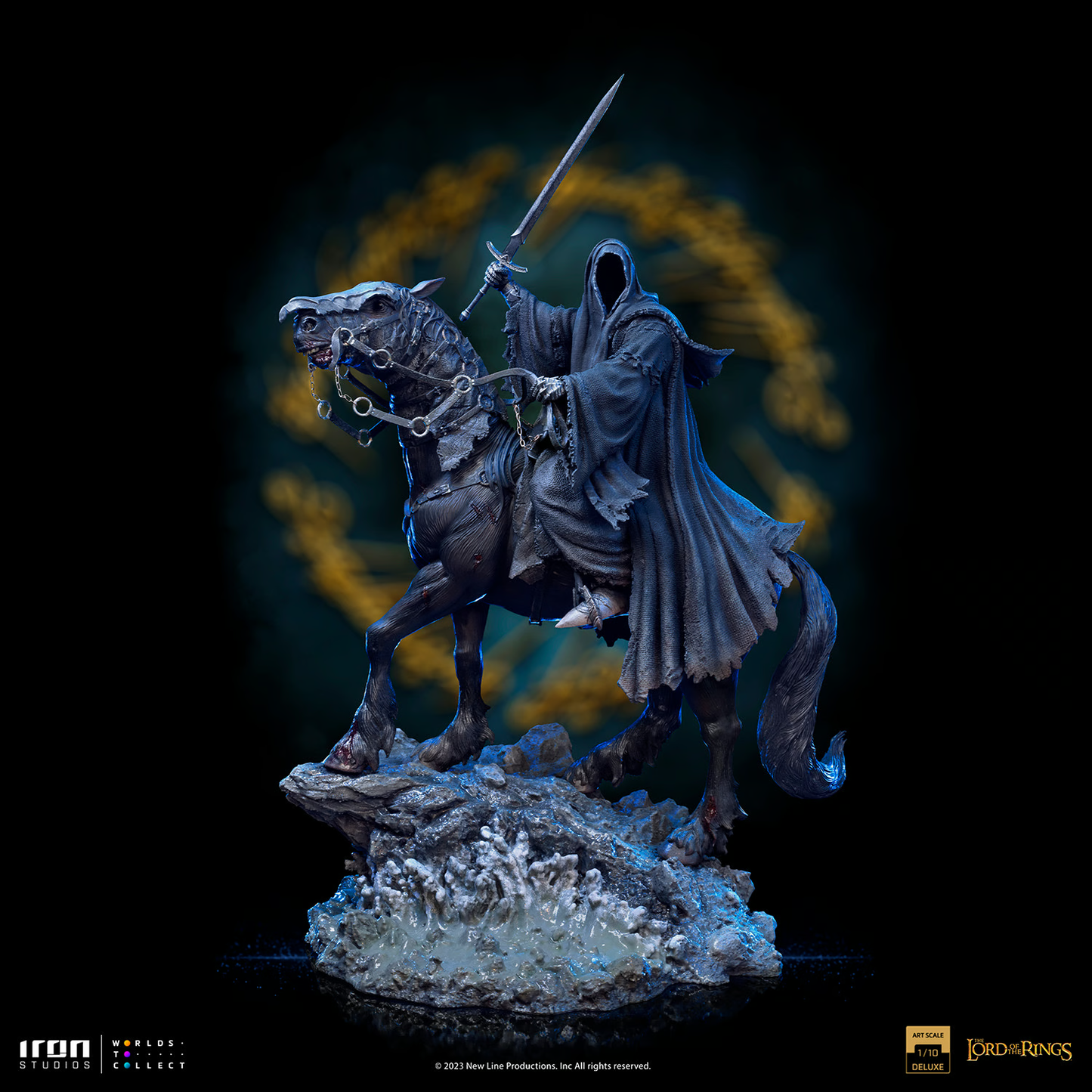 Nazgûl auf Pferd Deluxe Die Herr der Ringe Kunst-Skala Statue