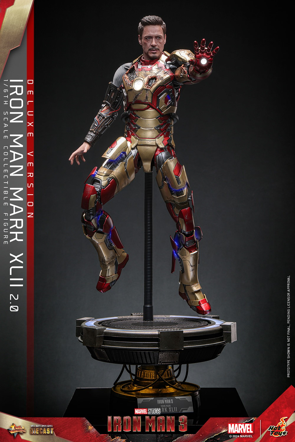 IRON MAN MARK XLII (2.0) DELUXE Sechstel Maßstab Figur von Hot Toys