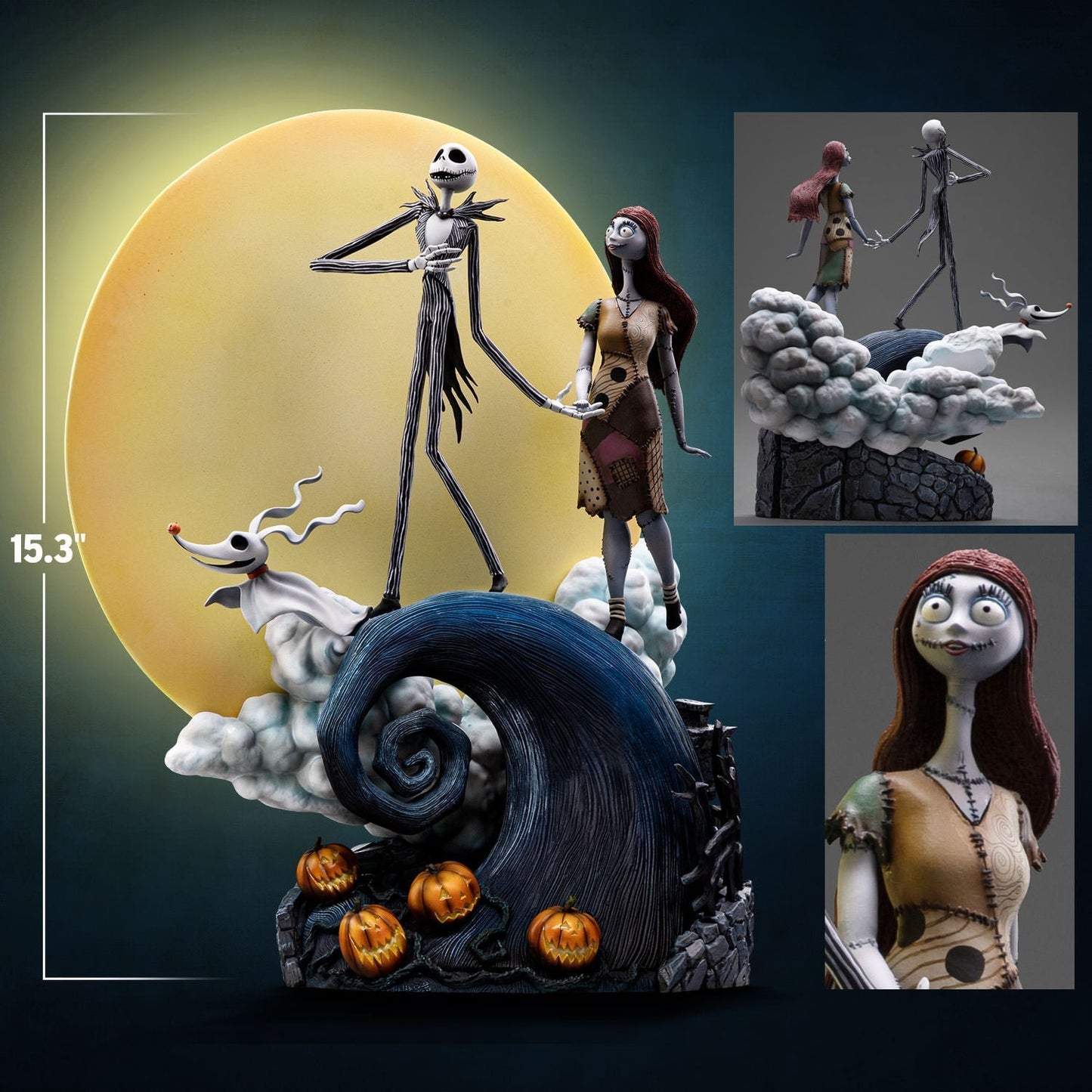 Jack und Sally (Nightmare Before Christmas) Deluxe Art Scale 1/10 Statue von Iron Studios