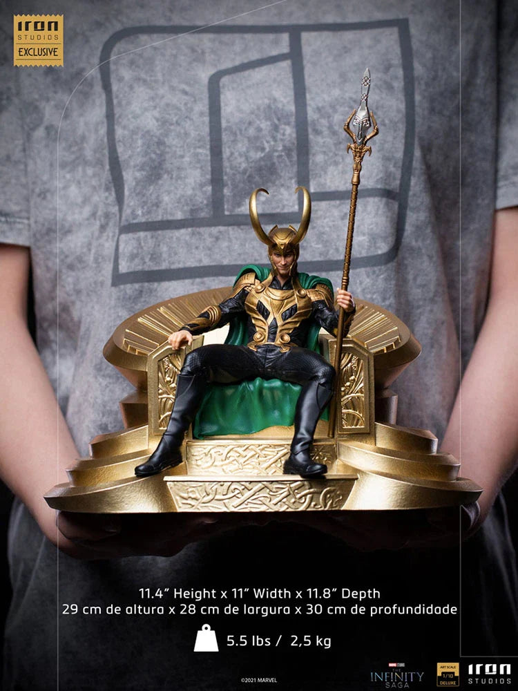 Loki auf Thron 1/10 Kunstmaßstab CCXP exklusiv von Iron Studios