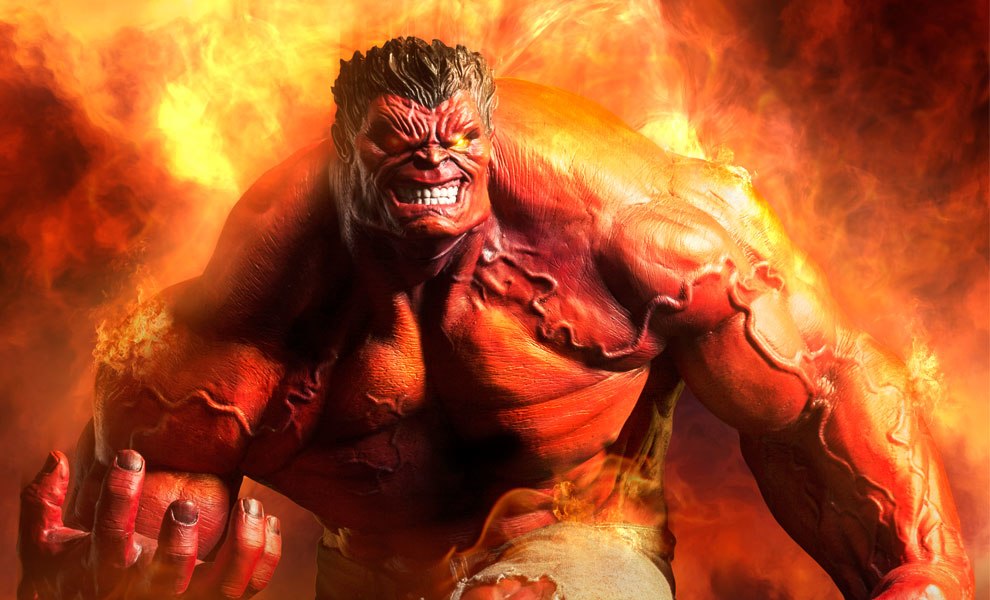 Roter Hulk Premium Format von Sideshow Collectibles