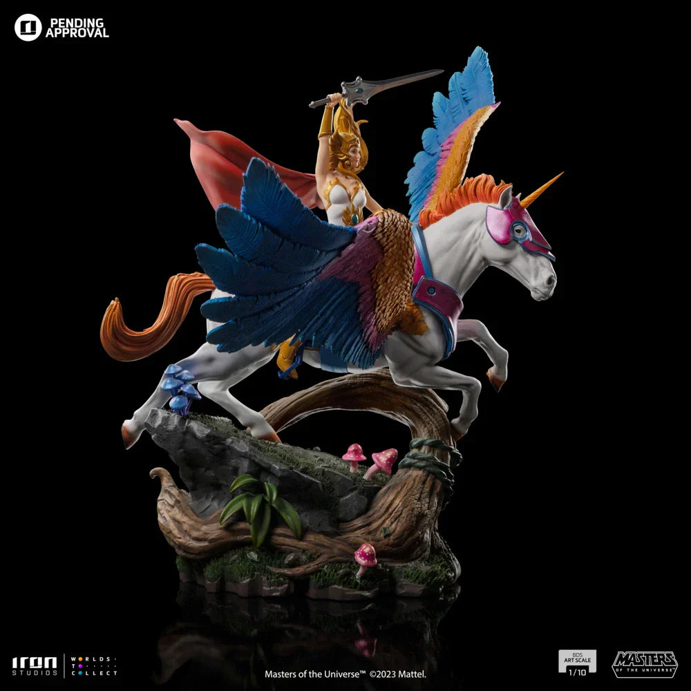 SHE-RA UND SWIFT WIND DELUXE 1:10 Maßstab Statue von Iron Studios