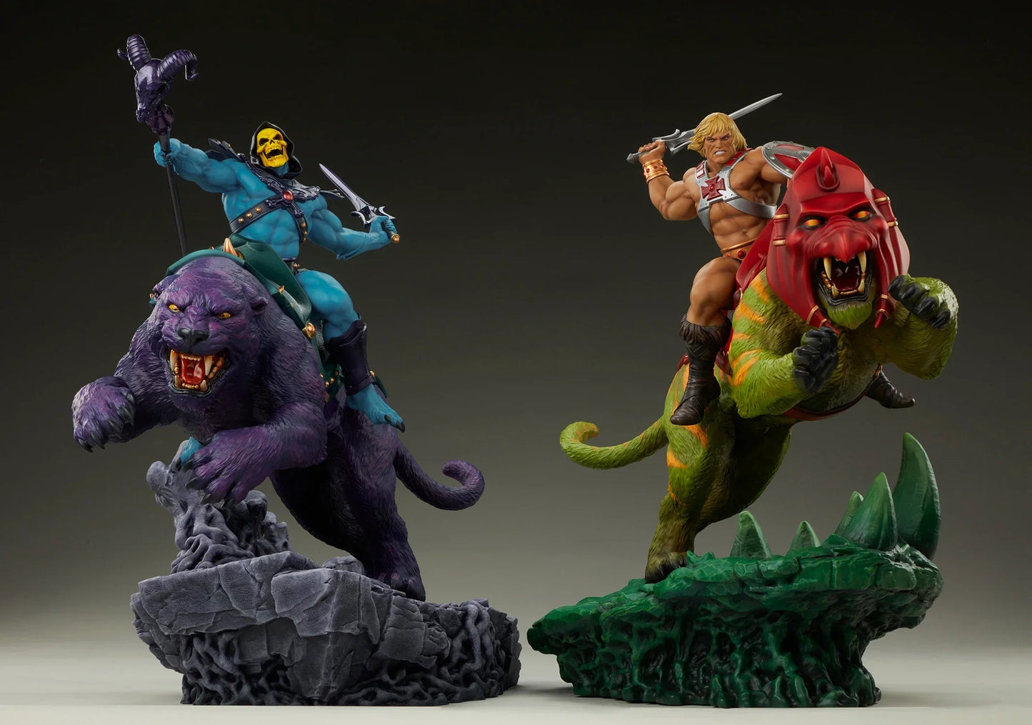 Skeletor & Panthor Classic Deluxe Statue von Tweeterhead